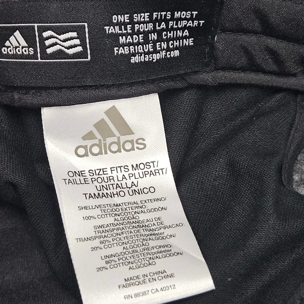 Adidas Golf Hat‎ Black Baseball Cap Adjustable Strapback Metal Buckle Athleisure